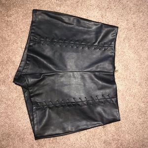 Charlotte Russe fo leather high waisted shorts.